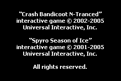 Crash & Spyro Super Pack Volume 1 Title Screen